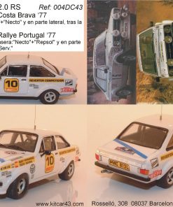 Alternative view of [CALCA] Ford Escort 2.0 RS "Escuderia Reverter" #15 "Beny" Fernandez Rally Portugal 1977 (Ref. 004bDECA43) 1:43 Kit Car 43
