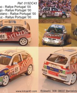 [CALCA] Seat Ibiza Gr.A ”Fortuna Junior Team Sainz" (Vallín/Huete/Jaio/Fuertes) Rally Portugal 1999 (Ref. 015DECA43) 1:43 Kit Car 43