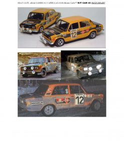 Alternative view of [CALCA] Seat 124 1800 #12 A. Zanini Rally Monte Carlo 1977 (Ref. 021DECA43) 1:43 Kit Car 43