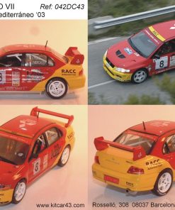 [CALCA] Mitsubishi Evo VII #8 X. Pons Rally Mediterráneo 2003 (Ref. 042DECA43) 1:43 Kit Car 43