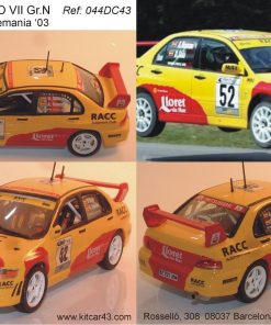 [CALCA] Mitsubishi Evo VII Gr.N #52 D. Solà Rally Alemania 2003 (Ref. 044DECA43) 1:43 Kit Car 43