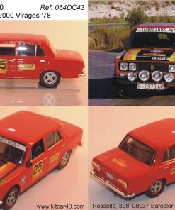 [CALCA] Seat 1430 1800 Réplica #25 J. Brugué Rally 2000 Virajes 1976 (Ref. 064DECA43) 1:43 Kit Car 43
