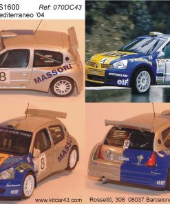 [CALCA] Renault Clio S1600 #8 J. Piñón Rally Mediterráneo 2004 (Ref. 070DECA43) 1:43 Kit Car 43