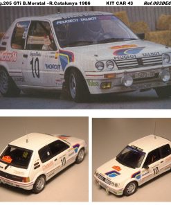 [CALCA] Peugeot 205 GTi #10 B. Moratal Rally Catalunya 1986 (Ref. 083DECA43) 1:43 Kit Car 43