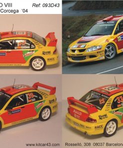 Alternative view of [CALCA] Mitsubishi Evo VIII Gr. N. #33 D. Solà Tour de Córcega 2004 (Ref. 093DECA43) 1:43 Kit Car 43