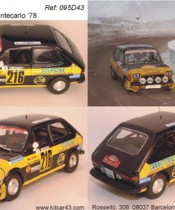 Alternative view of [CALCA] Seat 127 #126 J. Mora Rally Monte Carlo 1978 (Ref. 095DECA43) 1:43 Kit Car 43