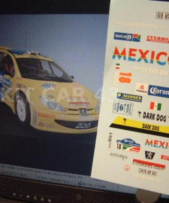 [CALCA] Peugeot 206 WRC #18 R. Triviño Rally México 2005 (Ref. 097DECA18) 1:18 Kit Car 43