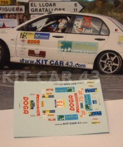 [CALCA] Mitsubishi Evo VII #75 J. Font Rally Catalunya 2005 (Ref. 103DECA43) 1:43 Kit Car 43