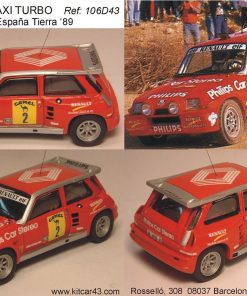 Alternative view of [CALCA] Renault R5 Maxi Turbo #5 G. Barreras Campeonato España Rally Tierra 1989 (Ref. 106DECA43) 1:43 Kit Car 43