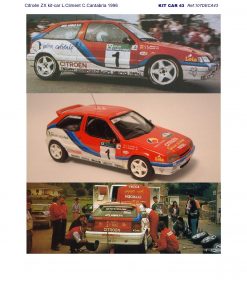 Alternative view of [CALCA] Citroen ZX Gr. A #1 L. Climent Winner Campeonato España Rally 1996 (Ref. 107DECA43) 1:43 Kit Car 43