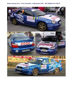 Alternative view of [CALCA] Subaru Impreza Gr. N #76 J. Font Rally Monte Carlo 2007 (Ref. 120DECA43) 1:43 Kit Car 43