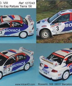[CALCA] Mitsubishi Evo VIII #3 A. Villanueva Campeonato España Rallys Tierra 2006 (Ref. 127DECA43) 1:43 Kit Car 43