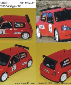 Alternative view of [CALCA] Renault Clio S1600 #2 J. Darné Winner Rally 2000 Viratges 2006 (Ref. 132DECA43) 1:43 Kit Car 43