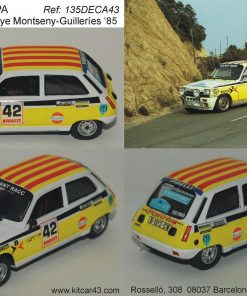 Alternative view of [CALCA] Renault 5 Copa #42 J.M. Bardolet Rally Montseny-Guilleries 1985 (Ref. 135DECA43) 1:43 Kit Car 43