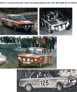 Alternative view of [CALCA] BMW 2002 Tii #125 "Beny" Fernández Rally Monte Carlo 1976 (Ref. 183DECA43) 1:43 Kit Car 43