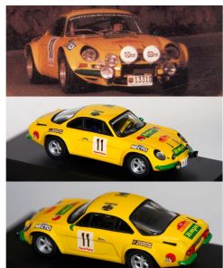 Alternative view of [CALCA ALPS] Alpine Renault A110 #11 J.M. Fernández Rally Catalunya 1974 (Ref. 253DECA43) 1:43 Kit Car 43