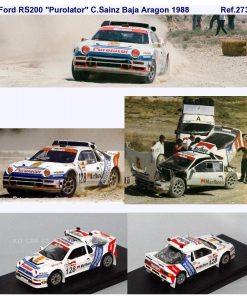 Alternative view of [CALCA ALPS] Ford RS200 #128 C. Sainz Baja Aragon 1988 (Ref. 273DECA43) 1:43 Kit Car 43