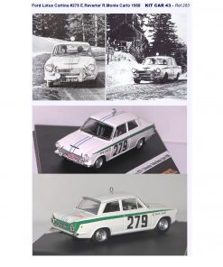 Alternative view of [CALCA ALPS] Ford Lotus Cortina #279 E. Reverter Rally Monte Carlo 1964 (Ref. 283DECA76) 1:76 Kit Car 43