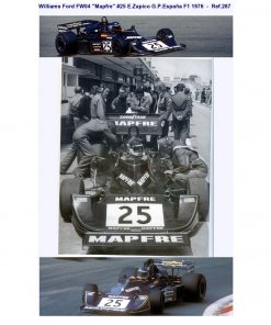 Alternative view of [CALCA ALPS] Williams Ford FW04 #25 E. Zapico GP España 1976 (Ref. 297DECA43) 1:43 Kit Car 43