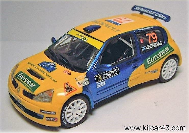 Renault Clio S1600 #79 M. Leónidas Rally Acrópolis 2005 (Ref. 099DC43) 1:43 Kit Car 43