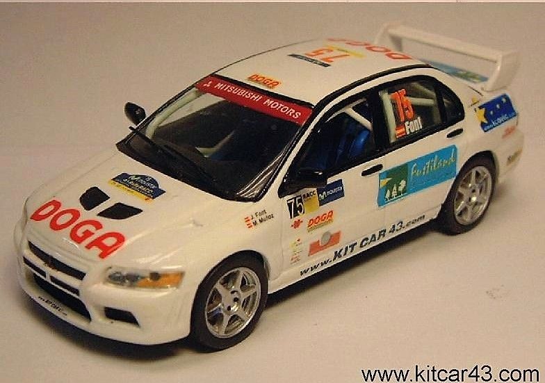 Mitsubishi Evo VII #75 J. Font Rally Catalunya 2005 (Ref. 103DC43) 1:43 Kit Car 43