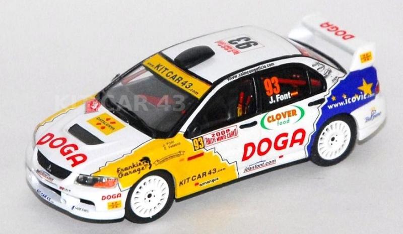 Mitsubishi Evo IX #93 J. Font Rally Monte Carlo 2008 (Ref. 209DC43) 1:43 Kit Car 43