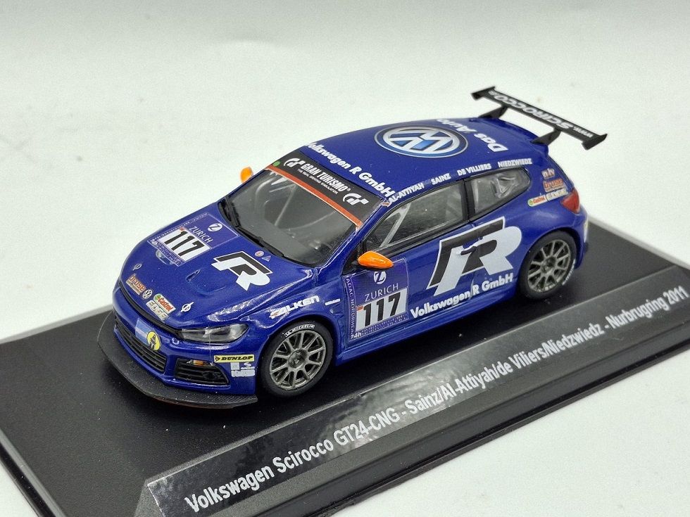 Volkswagen Scirocco GT24-CNG #117 Sainz/Al-Attiyah/de Viliers/Niedzwiedz Nurbrugring 2011 (Ref. 298DC) 1:43 Kit Car 43