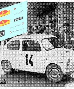 [CALCA] Seat 600 #14 J. Juncosa Rally Barcelona-Andorra 1965 1:43 KAME