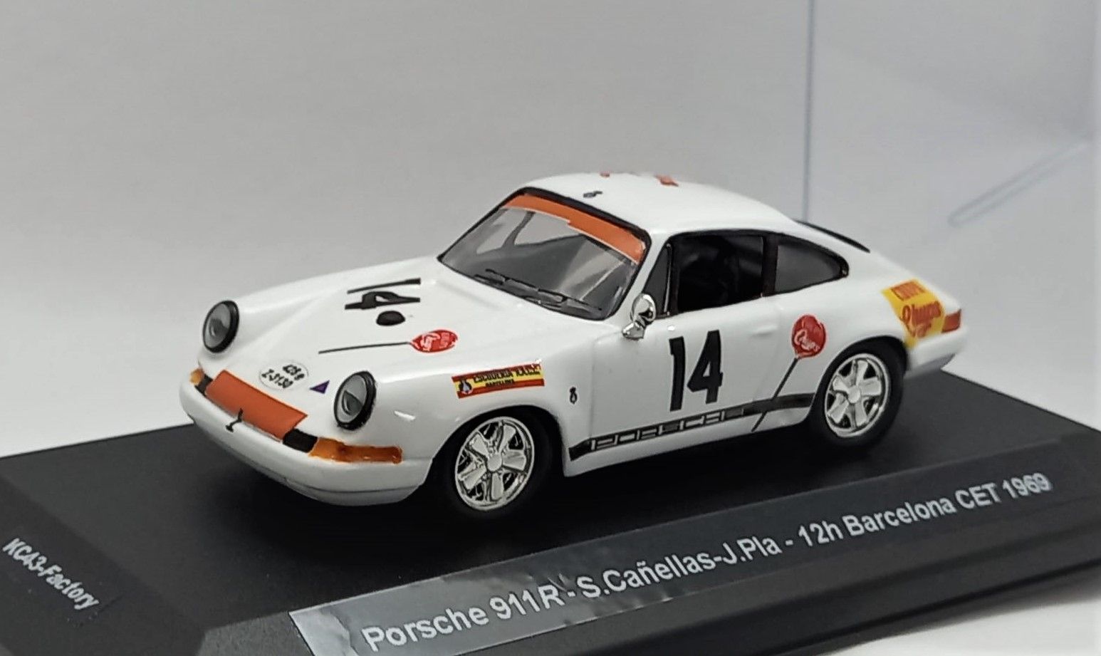 Porsche 911R #14 S. Cañellas/J. Pla 12h Barcelona Montjuïc 1969 1:43 Kit Car 43