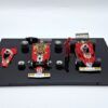 Set Ferrari 312T2 #11 (abierto) N.Lauda (World Ch.) con figura, y #21 G.Villeneuve (G.P.Canadá) F1 1977 (con vitrina metacr.)  1:43 Kit Car 43