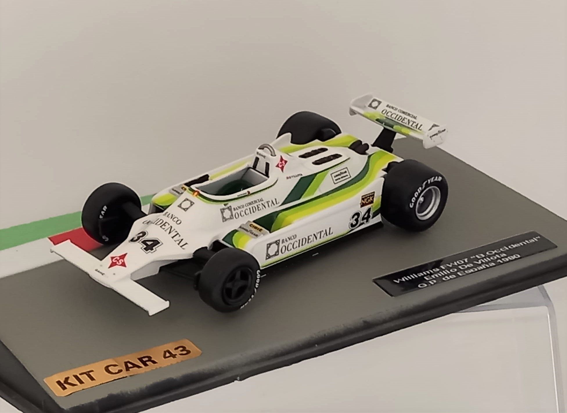 Williams Ford FW07 Bco.Occidental #34 E. de Villota F1 GP España 1980 1:43 Kit Car 43
