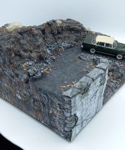Alternative view of [DIORAMA] Tramo asfalto curva rallye con tapa metacrilato 1:43 Kit Car 43