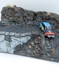 [DIORAMA] Tramo asfalto curva rallye con tapa metacrilato 1:43 Kit Car 43
