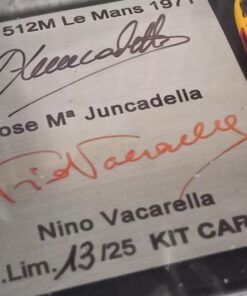 Ferrari 512M Esc.Montjuic #15  J.M. Juncadella - N. Vaccarella 24H Le Mans 1971 -firmado / signed (Ref. 250SIGN43) 1:43 Kit Car 43 - Image 7