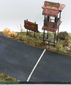 [DIORAMA] Llegada circuito antiguo, con torre control (29,5 x 25,5)  1:43 Kit Car 43