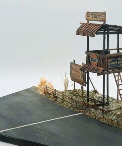 [DIORAMA] Llegada circuito antiguo, con torre control (29,5 x 25,5)  1:43 Kit Car 43 - Image 3
