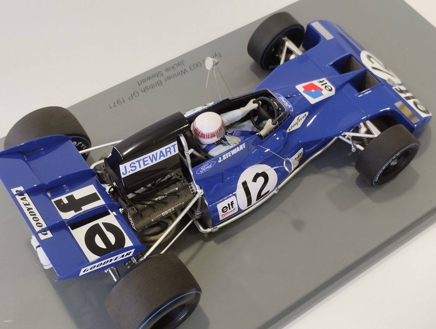 Tyrrell 003 #12 J.Stewart GP Gran Bretaña 1971 1:18 Spark - Image 2