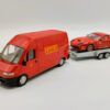 Fiat Ducato Maxi asistencia cliente + Ferrari 550 Maranello GT  1:43 Giocher (sin caja original)