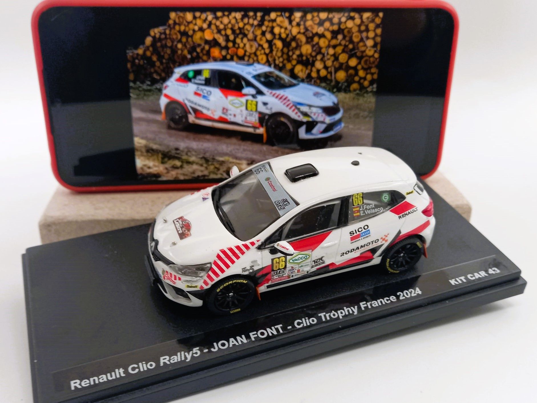 Renault Clio R5 #66 J.Font-E.Velasco Rallye Lozere Clio Trophy France 2024 (Ref.399DC43) 1:43 Kit Car 43