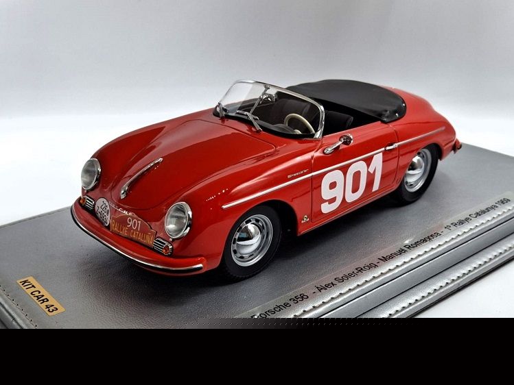 Porsche 356 #901 A.Soler Roig-M.Romagosa 1º Rally Catalunya 1959 (con vitrina metacrilato) 1:18 Kit Car 43
