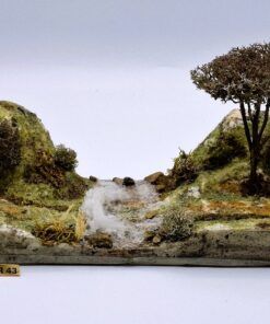 [DIORAMA] Tramo tierra cruzando rio (25 x 11 cms)  1:64 Kit Car 43