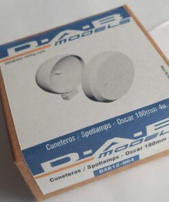 4 Faros cuneteros super-oscar con tapa 180mm. (DAB12-004)  1:12 DAB