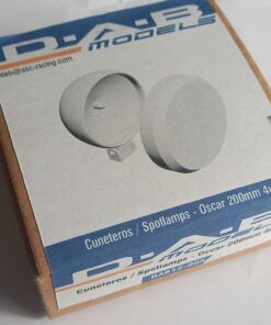 4 Faros cuneteros super-oscar con tapa 200mm. (DAB12-005)  1:12 DAB