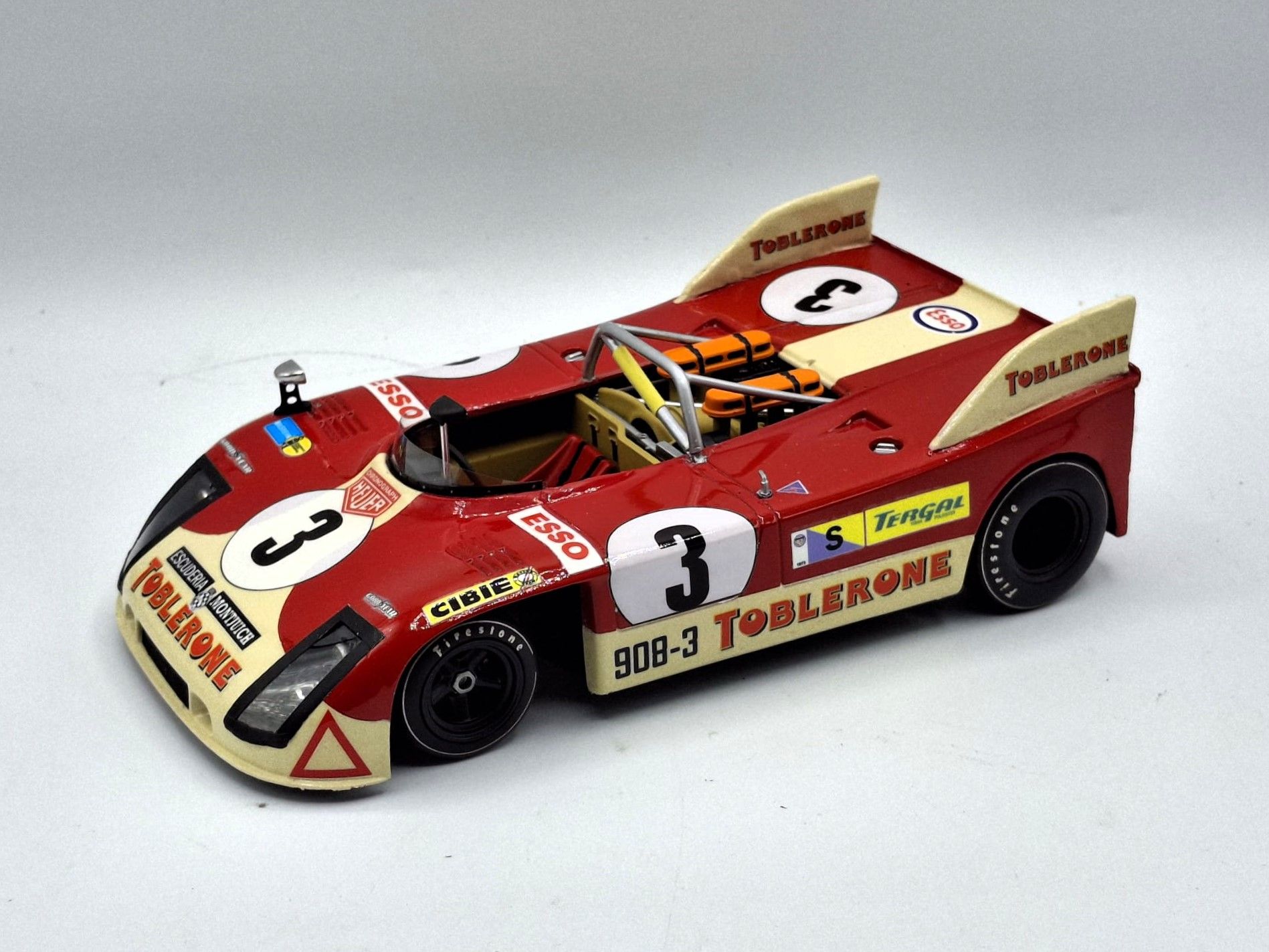 Porsche 908/3 "Toblerone" #3 J.Fernandez-F.Torredemer-B.Cheneviere Le Mans 1973 1:18 Kit Car 43