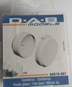 4 Faros cuneteros super-oscar fondo plano con tapa 180mm. (DAB18-007)  1:18 DAB