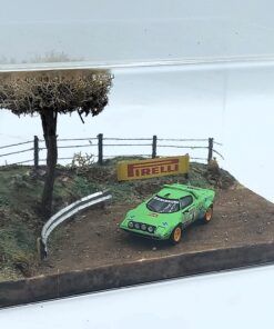 [DIORAMA] Lancia Stratos J.de Bagration Rally RACE 1979. Con vitrina metacrilato  1:64 Kit Car 43