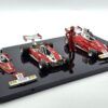 Set Ferrari 312T #11 C.Regazzoni (abierto) y #12 N.Lauda F1 1975  1:43 Kit Car 43 (con vitrina metacril.)