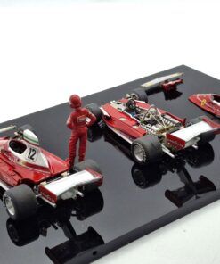 Set Ferrari 312T #11 C.Regazzoni (abierto) y #12 N.Lauda F1 1975  1:43 Kit Car 43 (con vitrina metacril.) - Image 3
