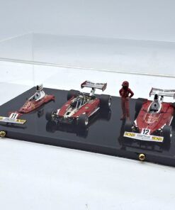 Set Ferrari 312T #11 C.Regazzoni (abierto) y #12 N.Lauda F1 1975  1:43 Kit Car 43 (con vitrina metacril.) - Image 4