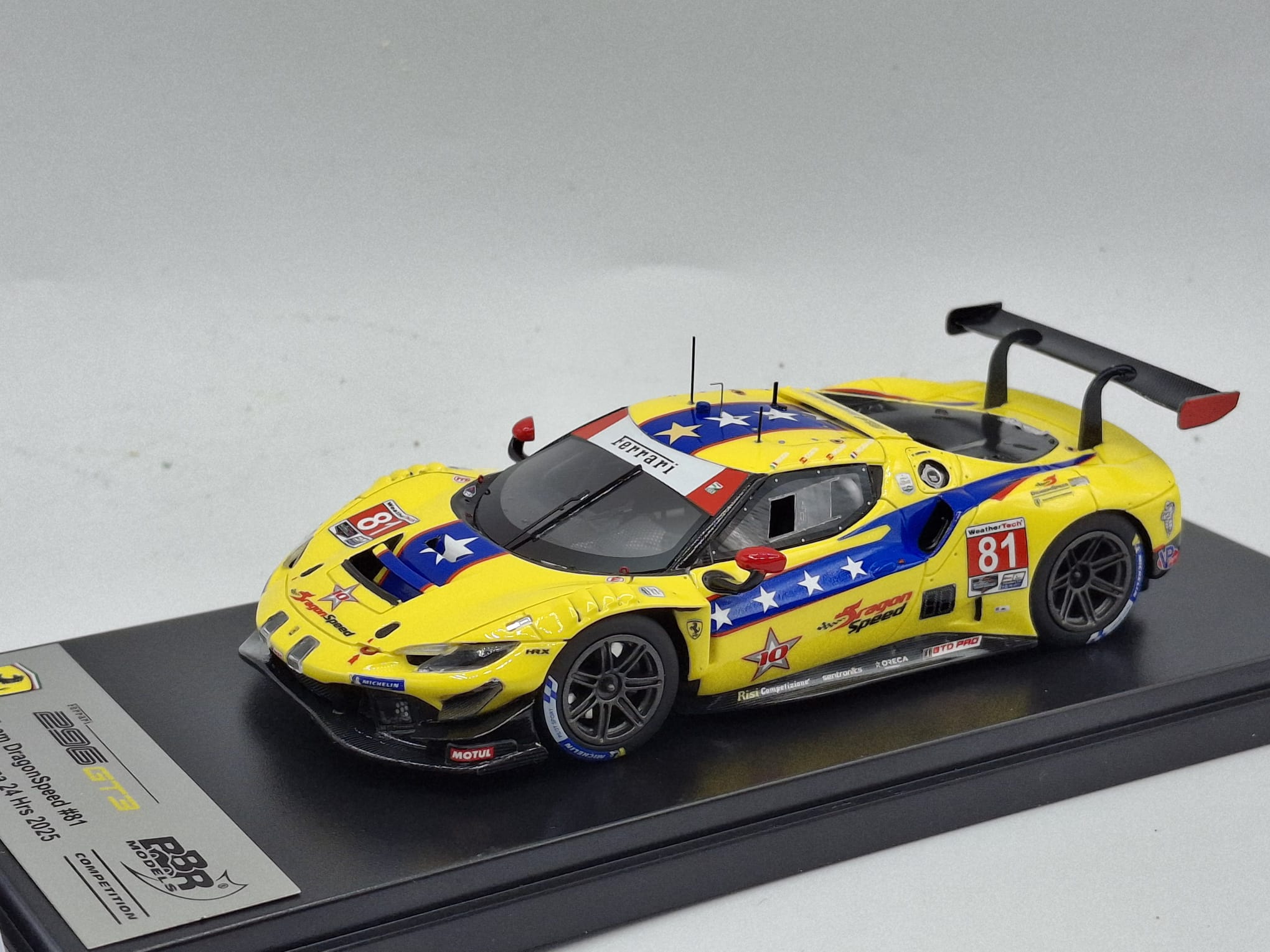 Ferrari 296 GT3 Dragon Speed #81 M.Molina-A.Costa-D.de Rigon-T.Neubauer - IMSA 24 h.Daytona 2025 1:43 BBR